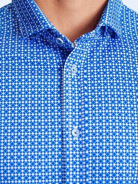 Buki Swiss Check Long Sleeve Tech Shirt - Blue - Blue / White